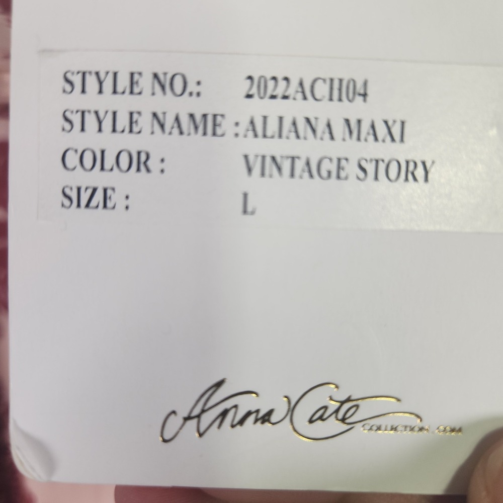 Anna Cate Aliana Maxi Dress Womens Size L Pink Floral Milkmaid Cottagecore NEW - Picture 7 of 13